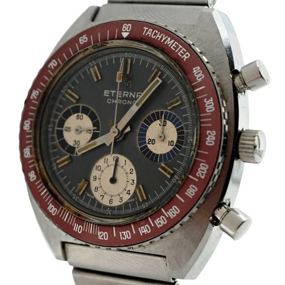 Vintage Eterna 40.5mm Men's Chronograph Valjoux 72 Swiss Watch - Picture 1 of 11